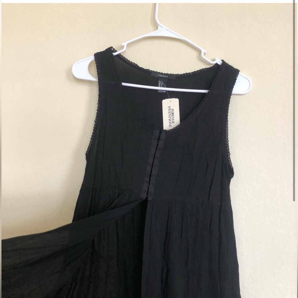 Forever 21 NWT Corset Black Sheer Coverup Dress